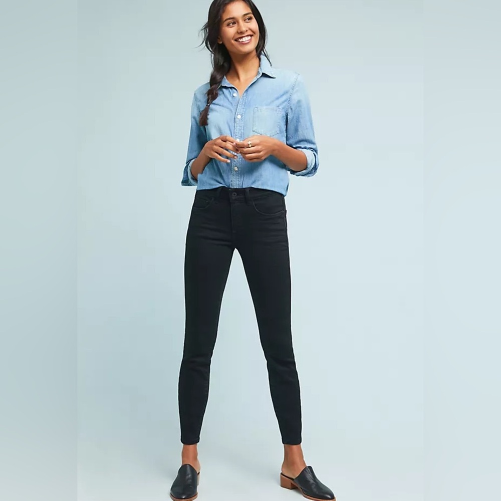 Pilcro High Rise Skinny Black Jeans